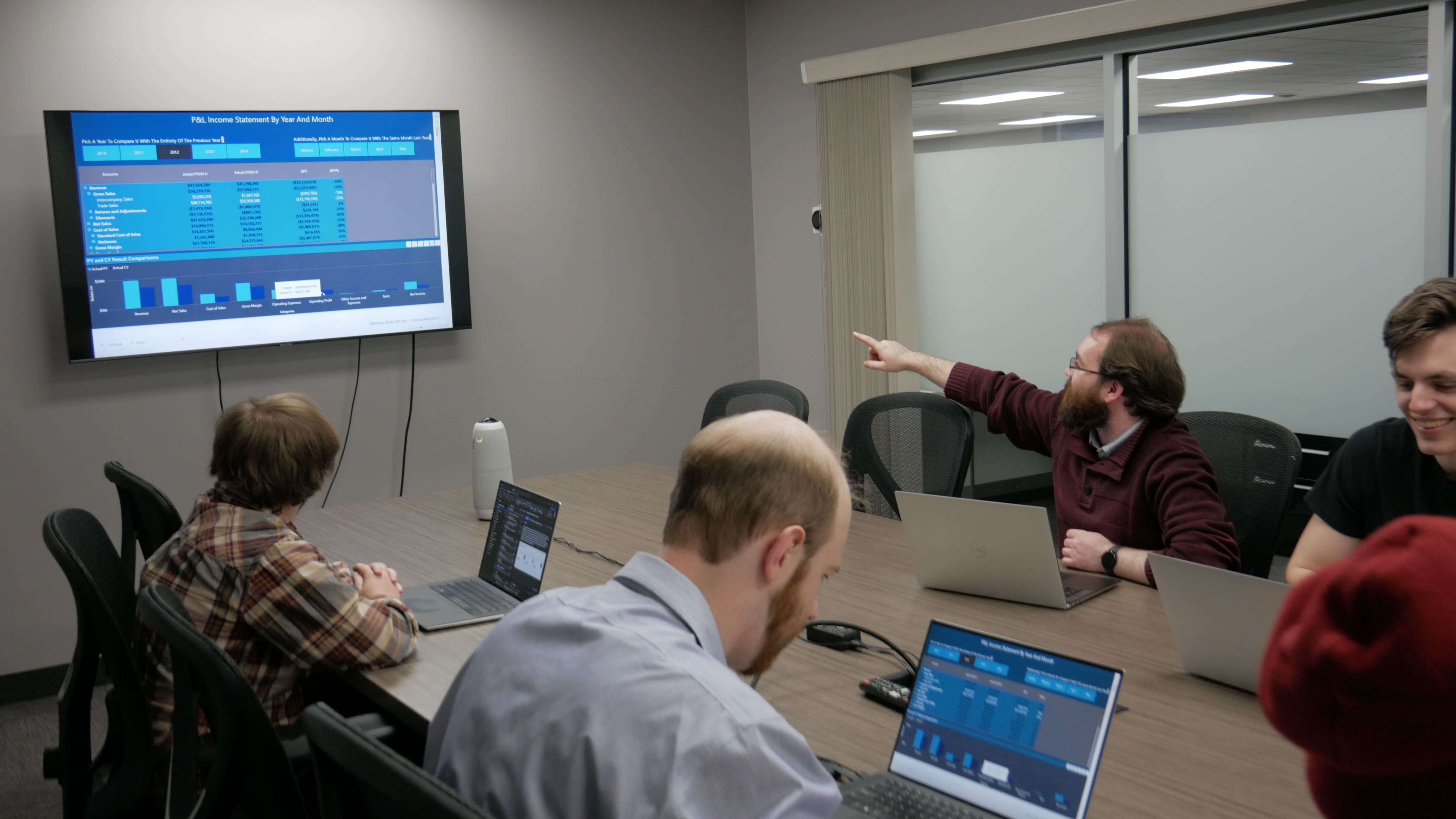 The FortisureIT team working through a client engagement in a meeting