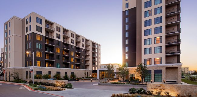 Exterior of an SRG senior living community building